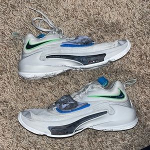 Grey Nike basketball shoes